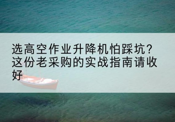 故城高空作业升降机厂家推荐-选高空作业升降机怕踩坑？这份老采购的实战指南请收好